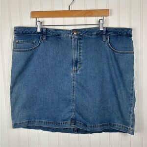 Lee Regular Fit Denim Skort Mid Rise Women’s Size 22 Medium Classic Summer